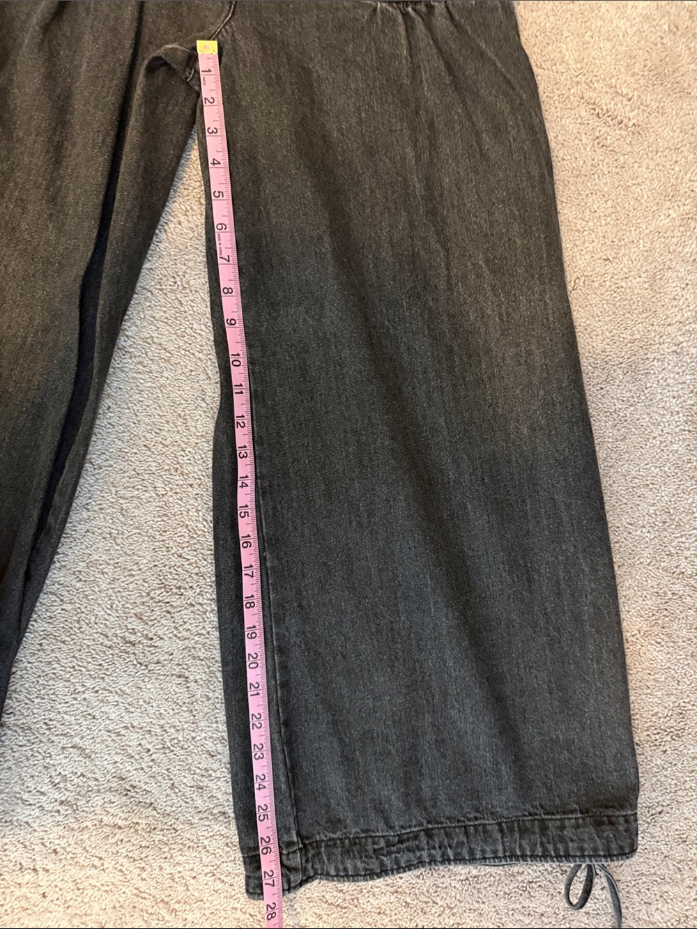 DAVI & DANI Black Washed Denim Wide-Leg Pants - Picture 11 of 16